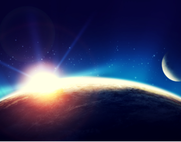 Sleep Disruption: What is Melatonin trying to tell us? Space. The sun and moon peeking over earth